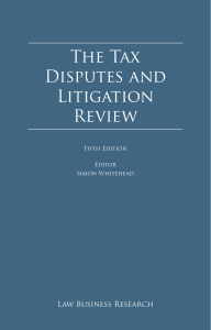 Tax Disputes & Reviews - Law Business Research