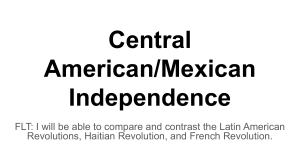 Central American Mexican Independence