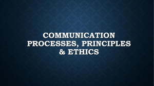 LESSON 1 COMMUNICATION Processes Princip