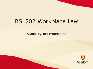 Slides - Statutory Job Protections
