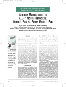 MOBILITY MANAGEMENT FOR all-ip mobile network Proxy 