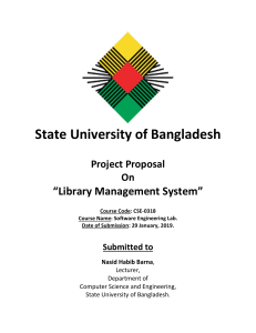 Library management system project proposal