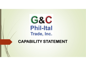 G&C Phil Ital Trade Profile CMEP Capability Statement updated 