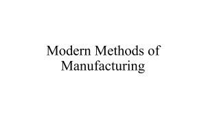 Modern Methods of Manufacturing - 01