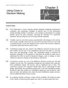 Management Accounting: Costing & Decision Making Solutions