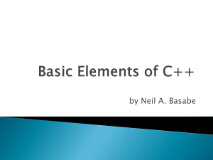 Basic Elements of C++ 224f575241e30496cded1efe13ea5110