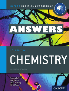 Chemistry - ANSWERS - Oxford 2014