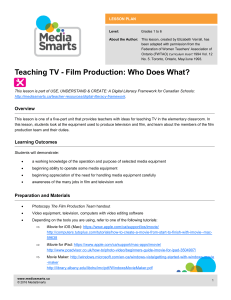 Lesson Teaching TV Film Production