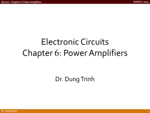 Power Amplifier Chapter 6