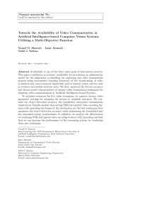 Towards the Availability of Video Communication in Artificial Intelligence based Computer Vision Systems Utilizing a Multi Objective Function  1  (July272021