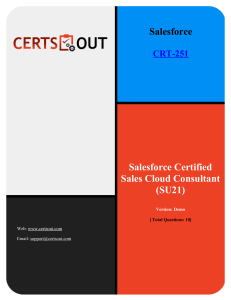 Certsout Salesforce-CRT-251 Dumps