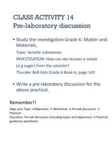 Class activity 14 Pre-laboratory discussion