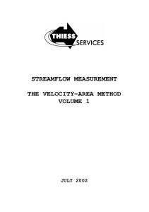 Streamflow Measurement Volume 1