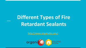 Different Types of Fire Retardant Sealants