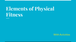 Elements of pysical fitness