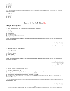 Chapter 2 Asset Classes and Financial Instruments Test Bank Answer Key