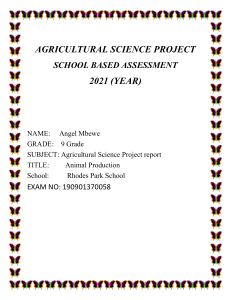 AGRI REPORT PROJECT