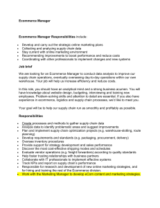 Josh Liley Ecommerce Manager Job Description