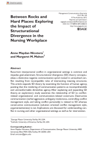 Structurational Divergence in Nursing Workplace