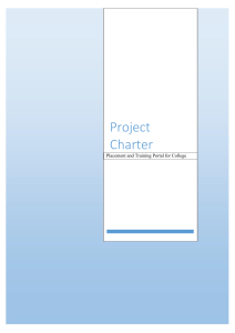 Project Charter: Placement & Training Portal for College
