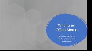 Writing an Office Memo