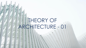INTRO TO THEORY OF ARCHTECTURE