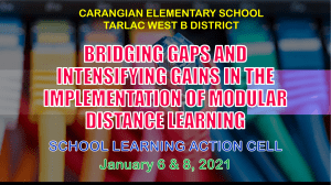 BRIDGING GAPS AND INTENSIFYING GAINS IN THE IMPLEMENTATION