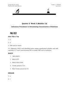 General Chemistry Module 4