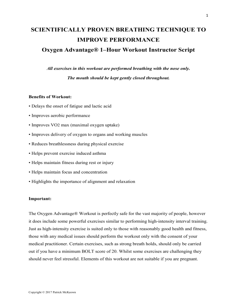 OxygenAdvantageScriptofExercises