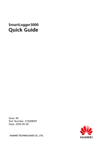 Huawei SmartLogger3000A Quick-Guide