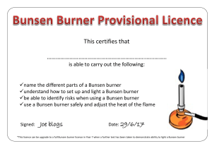 Bunsen Burner Licence