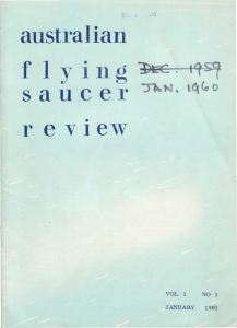 Australian Flying Saucer Review 1960 01 vol 1 no 1