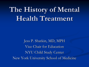 The History of Mental Health Treatment in the US