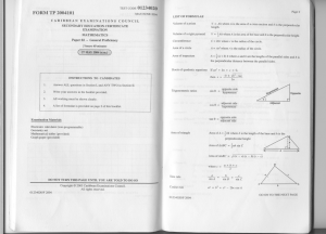 csec mathematics may 2004