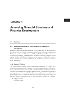 Assessing Financial Structure and Financial Development