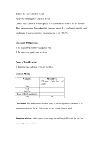 Gretchen Hotel Case study 4