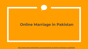 Perform Procedure of Online Marriage in Pakistan (2021) By Feale Lawyer