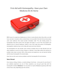 First-Aid Homeopathy