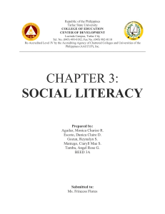 CHAPTER 3 - SOCIAL LITERACY (WR)