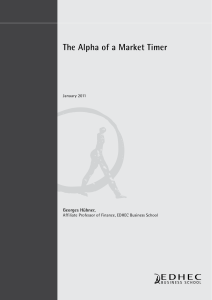 EDHEC Working Paper The alpha of a market timer