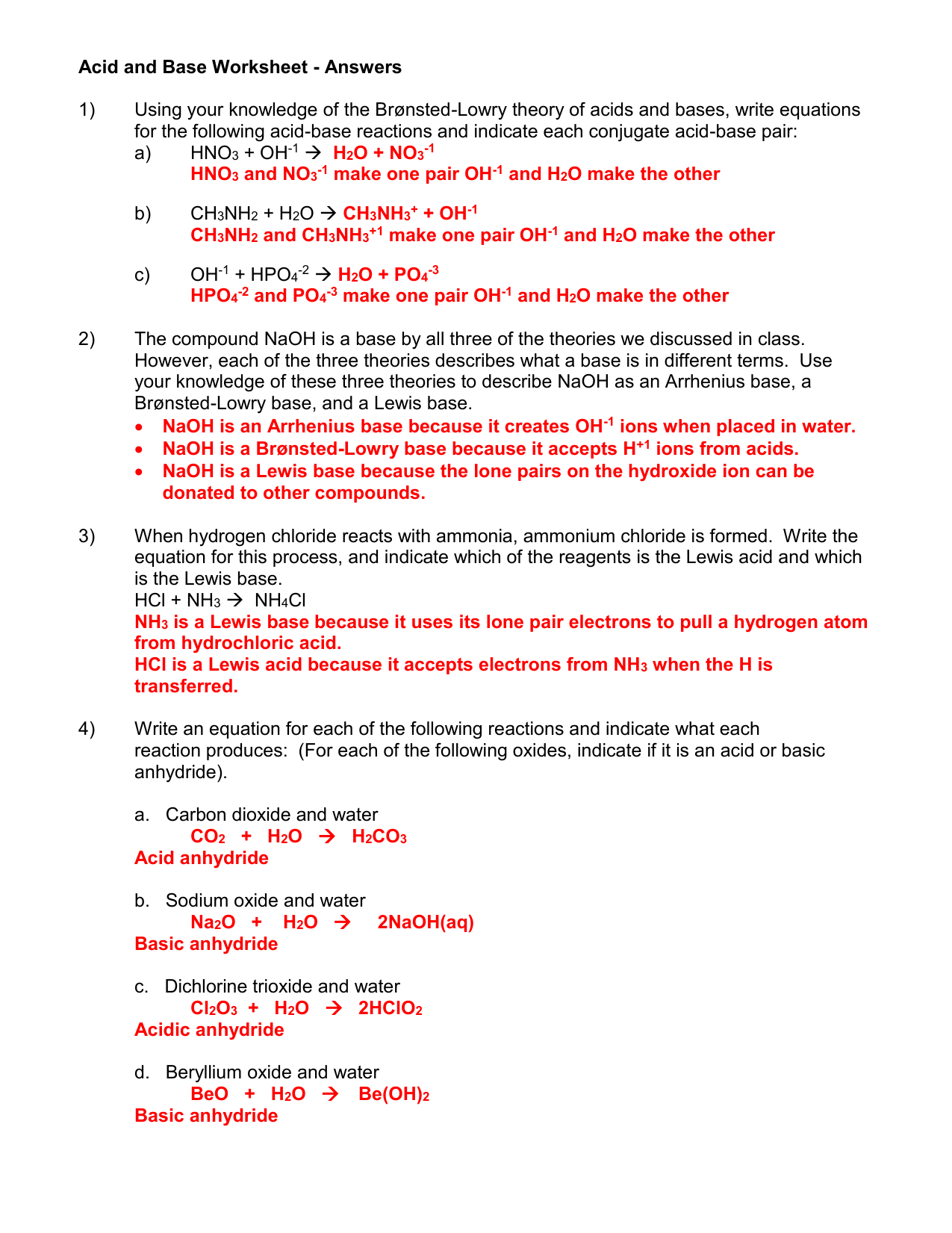 Acid and Base Worksheet 20 20-20 ans key Regarding Acids And Bases Worksheet