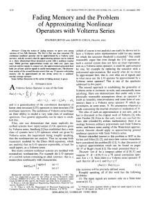 Fading Memory and the Problem of Approximating Nonlinear Operators with Volterra Series