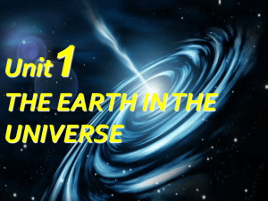 The earth in the Universe