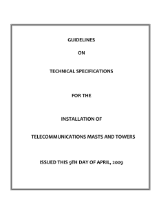 Legal-Guidelines Technical Specifications for the Installation of Telecommunications Masts and Towers
