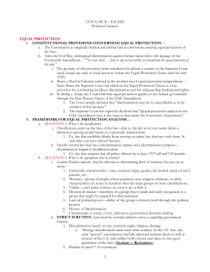 CON LAW II OUTLINE