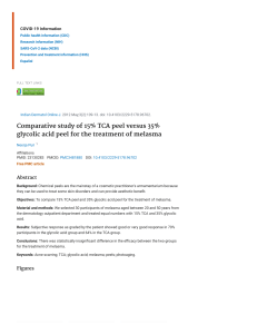 Comparative study of 15% TCA peel versus 35% glycolic acid peel for the treatment of melasma - PubMed