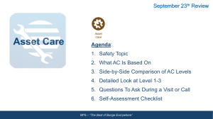 Pillar Overview - ASSET CARE  (NCE II)