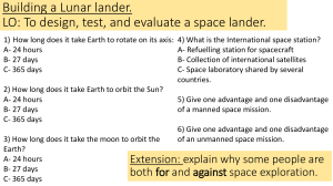 Building a Luna lander