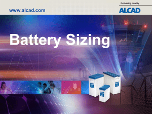 Sizing-Batteries (industrial stationary batteries)