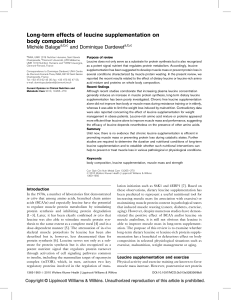 Long-term effects of leucine supplementation on body composition